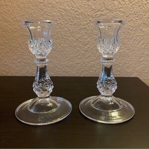 Longchamp cristal d’Arques crystal candle holders set of 2
